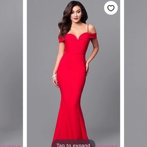 Red formal dress